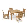 Rialto Side Chair 5 Pieces Outdoor Square Dining Set