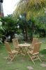 Classic Folding Chair 5 Pieces Round Folding Bistro Set