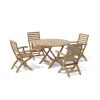 Andrew 5 Pieces OutdoorRound Folding Dining Set