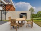 Brianna 5 Pieces Outdoor Oval Extension  Dining Set