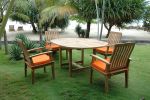 Brianna 5 Pieces Outdoor Oval Extension  Dining Set