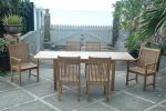 Chicago 7 Pieces Outdoor Rectangular Extension Dining Set