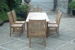 Chicago 7 Pieces Outdoor Rectangular Extension Dining Set