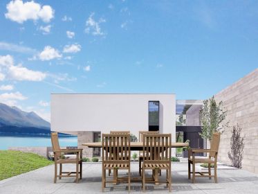 Wilshire 7 Pieces Outdoor Oval Extension Dining Set