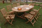 Andrew 9 Pieces Outdoor Oval Extension Dining Set