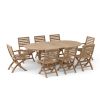 Andrew 9 Pieces Outdoor Oval Extension Dining Set
