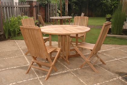 Comfort 5 Pieces Butterfly Folding Outdoor Dining Set