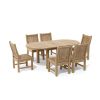 Sahara 7 Pieces Dining Chair and Bahama Oval Extension Outdoor Dining Set