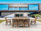 Sahara 9 Pieces Chairs and Bahama Oval Extension Outdoor Dining Set