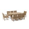 Sahara 9 Pieces Chairs and Bahama Oval Extension Outdoor Dining Set
