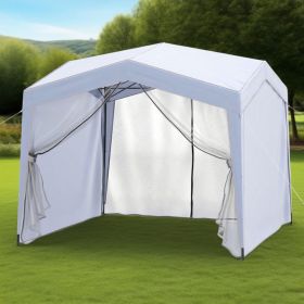 Pop up Canopy Tent wiht 4 Sidewalls Mesh Netting Wheeled Bag