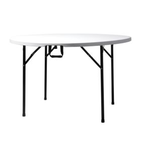 [Replace 94515737]48inch Round Folding Table Outdoor Folding Utility Table White