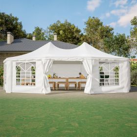 Outdoor Party Tent Heavy-Duty Wedding Canopy Gazebo w/ Storage Bags (size: 29 x 21 ft.)