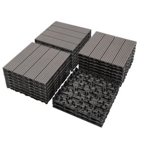 Wood Plastic Composite Deck Tiles Set of 20, Sustainable Composite Decking Resist Rust, Water, Weather, Easy to DIY & Maintain, Ideal for Patios (Color: Light Gray)